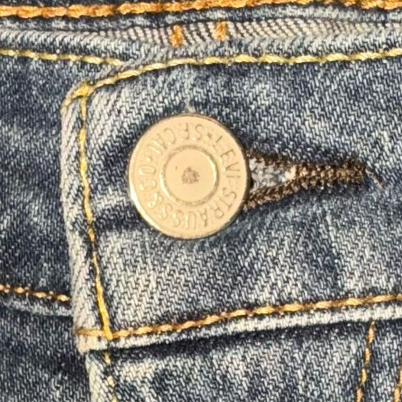 MENS Levi's Blue Straight Jeans Classic Style - Picture 3 of 8